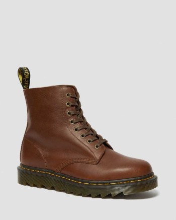 Dr Martens 1460 Pascal Ziggy Leather Šnurovacie Čižmy Panske Hnede | 1649-SBZVP